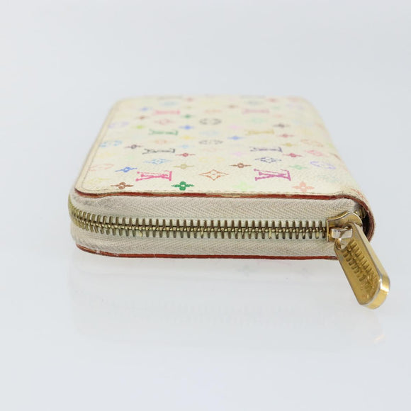 LOUIS VUITTON Monogram Multicolor Zippy Wallet Wallet White M60241 Auth 152436