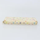 LOUIS VUITTON Monogram Multicolor Zippy Wallet Wallet White M60241 Auth 152436-6