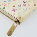 LOUIS VUITTON Monogram Multicolor Zippy Wallet Wallet White M60241 Auth 152436-14