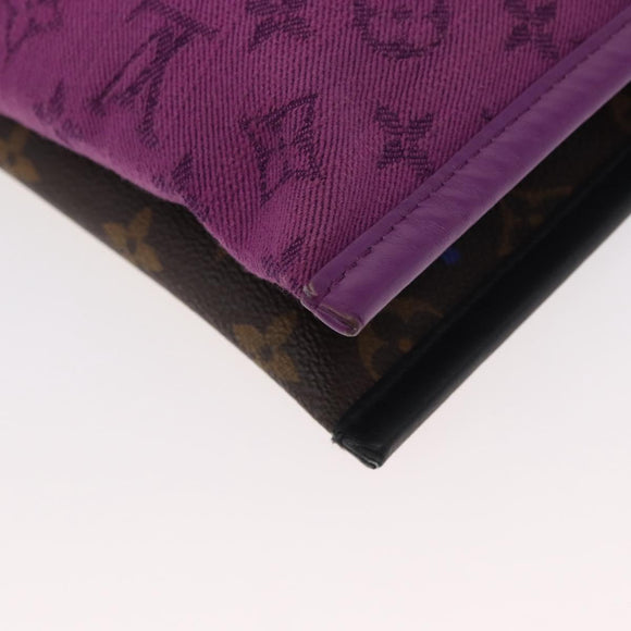 LOUIS VUITTON Monogram Monogram Denim Flat Messenger Bag M44641 LV Auth 152437A