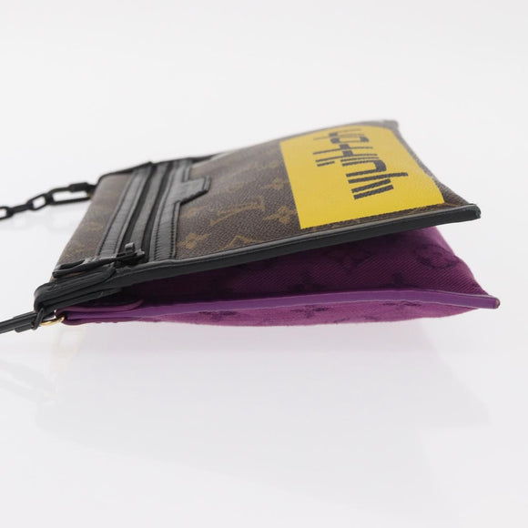 LOUIS VUITTON Monogram Monogram Denim Flat Messenger Bag M44641 LV Auth 152437A