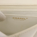 CHANEL Matelasse Chain Shoulder Bag Leather Beige Gold CC Auth 152439-21