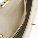 CHANEL Matelasse Chain Shoulder Bag Leather Beige Gold CC Auth 152439-25