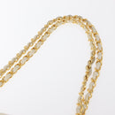 CHANEL Matelasse Chain Shoulder Bag Leather Beige Gold CC Auth 152439-14