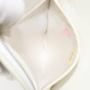 CHANEL Chain Shoulder Bag Lamb Skin White Gold CC Auth 152440-22