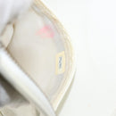 CHANEL Chain Shoulder Bag Lamb Skin White Gold CC Auth 152440-23