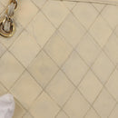 CHANEL Matelasse Chain Shoulder Bag Lamb Skin Beige Gold CC Auth 152441-8