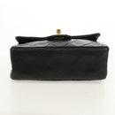 CHANEL Matelasse 17 Chain Shoulder Bag Lamb Skin Black Gold CC Auth 152446AV-10