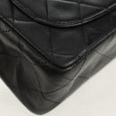CHANEL Matelasse 17 Chain Shoulder Bag Lamb Skin Black Gold CC Auth 152446AV-13