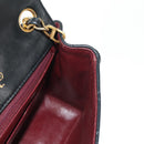 CHANEL Matelasse 17 Chain Shoulder Bag Lamb Skin Black Gold CC Auth 152446AV-20