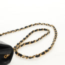 CHANEL Matelasse 17 Chain Shoulder Bag Lamb Skin Black Gold CC Auth 152446AV-8