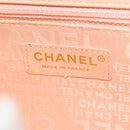 CHANEL Choco Bar Line Chain Bag Leather Cotton Beige Gold CC Auth 152448AV-18