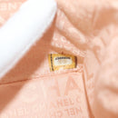 CHANEL Choco Bar Line Chain Bag Leather Cotton Beige Gold CC Auth 152448AV-24