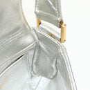 CHANEL Matelasse Shoulder Bag Leather Silver Gold CC Auth 152450AV-21