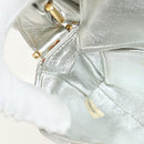 CHANEL Matelasse Shoulder Bag Leather Silver Gold CC Auth 152450AV-22