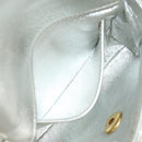 CHANEL Matelasse Shoulder Bag Leather Silver Gold CC Auth 152450AV-23