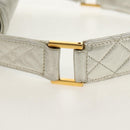 CHANEL Matelasse Shoulder Bag Leather Silver Gold CC Auth 152450AV-9