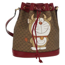 GUCCI Micro GG Supreme Doraemon Collaboration Bag PVC Beige 655597 Auth 152451AM-1