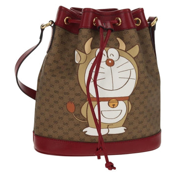 GUCCI Micro GG Supreme Doraemon Collaboration Bag PVC Beige 655597 Auth 152451AM