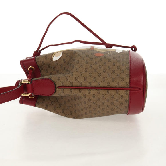 GUCCI Micro GG Supreme Doraemon Collaboration Bag PVC Beige 655597 Auth 152451SM
