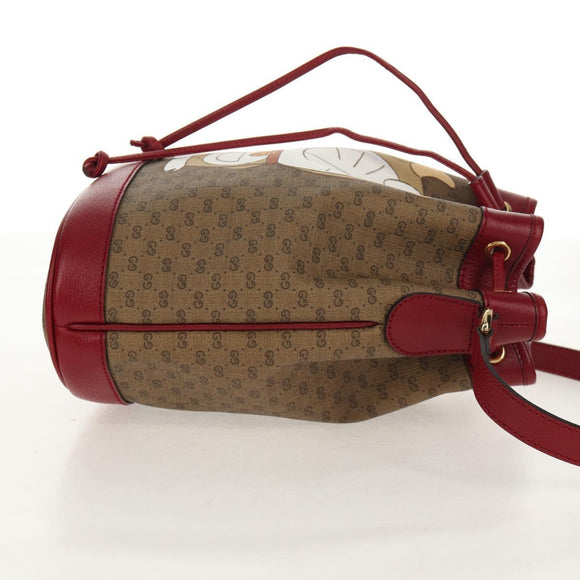 GUCCI Micro GG Supreme Doraemon Collaboration Bag PVC Beige 655597 Auth 152451SM
