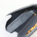 Christian Dior Chain Caro Shoulder Bag cotton Gray Gold Auth 152452AM-20