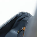 Christian Dior Chain Caro Shoulder Bag cotton Gray Gold Auth 152452AM-21