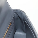 Christian Dior Chain Caro Shoulder Bag cotton Gray Gold Auth 152452AM-22