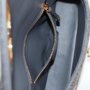 Christian Dior Chain Caro Shoulder Bag cotton Gray Gold Auth 152452AM-24