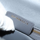 Christian Dior Chain Caro Shoulder Bag cotton Gray Gold Auth 152452AM-26