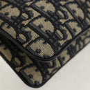 Christian Dior Trotter Canvas Shoulder Bag Navy Silver Auth 152453SM-17