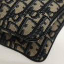 Christian Dior Trotter Canvas Shoulder Bag Navy Silver Auth 152453SM-18