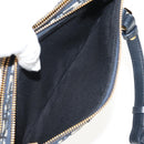 Christian Dior Trotter Canvas Shoulder Bag Navy Silver Auth 152453SM-20