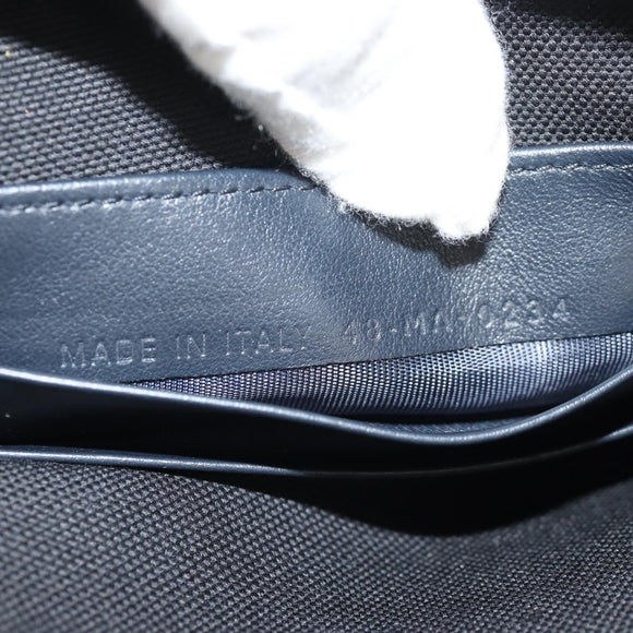 Christian Dior Trotter Canvas Shoulder Bag Navy Silver Auth 152453SM