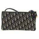Christian Dior Trotter Canvas Shoulder Bag Navy Silver Auth 152453SM-2