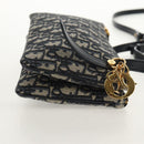 Christian Dior Trotter Canvas Shoulder Bag Navy Silver Auth 152453SM-4