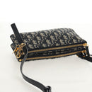 Christian Dior Trotter Canvas Shoulder Bag Navy Silver Auth 152453SM-6