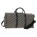 Christian Dior Trotter Canvas Jacquard Lango 50 Bag Navy Silver Auth 152454SM-1