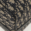 Christian Dior Trotter Canvas Jacquard Lango 50 Bag Navy Silver Auth 152454SM-16