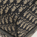 Christian Dior Trotter Canvas Jacquard Lango 50 Bag Navy Silver Auth 152454SM-17