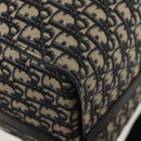 Christian Dior Trotter Canvas Jacquard Lango 50 Bag Navy Silver Auth 152454SM-18