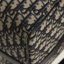 Christian Dior Trotter Canvas Jacquard Lango 50 Bag Navy Silver Auth 152454SM-19