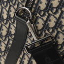 Christian Dior Trotter Canvas Jacquard Lango 50 Bag Navy Silver Auth 152454SM-20