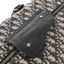 Christian Dior Trotter Canvas Jacquard Lango 50 Bag Navy Silver Auth 152454SM-24