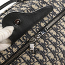 Christian Dior Trotter Canvas Jacquard Lango 50 Bag Navy Silver Auth 152454SM-25