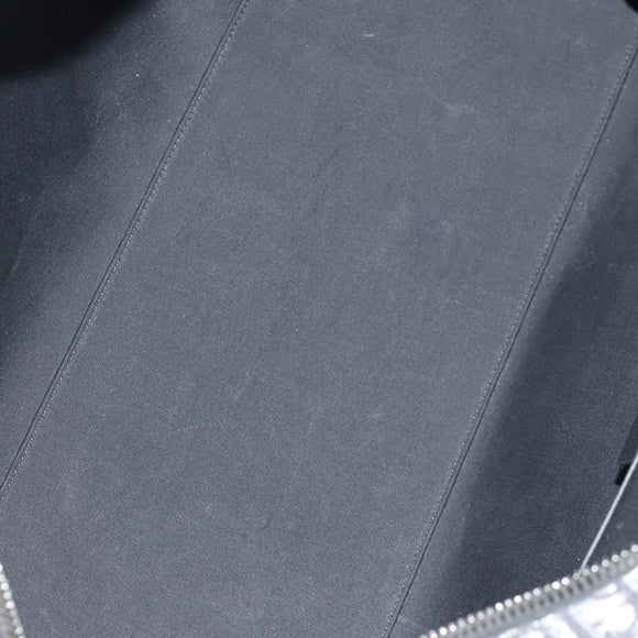 Christian Dior Trotter Canvas Jacquard Lango 50 Bag Navy Silver Auth 152454SM