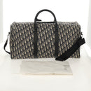 Christian Dior Trotter Canvas Jacquard Lango 50 Bag Navy Silver Auth 152454SM-12