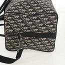 Christian Dior Trotter Canvas Jacquard Lango 50 Bag Navy Silver Auth 152454SM-3