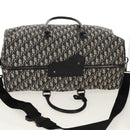 Christian Dior Trotter Canvas Jacquard Lango 50 Bag Navy Silver Auth 152454SM-6