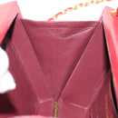 CHANEL Matelasse Chain Shoulder Bag Leather Red Gold CC Auth 152456V-24